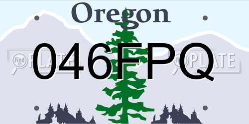 046FPQ Oregon License Plate