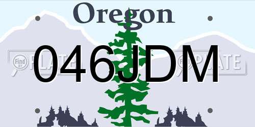 046JDM Oregon License Plate