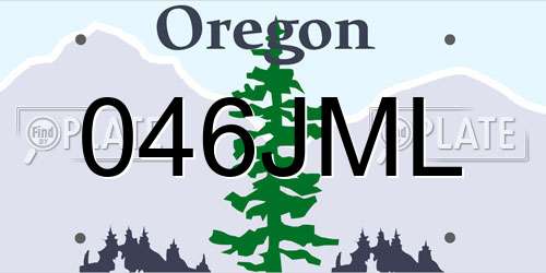 046JML Oregon License Plate