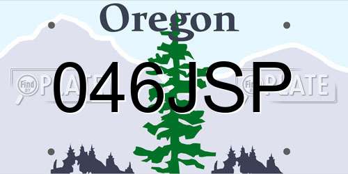 046JSP Oregon License Plate