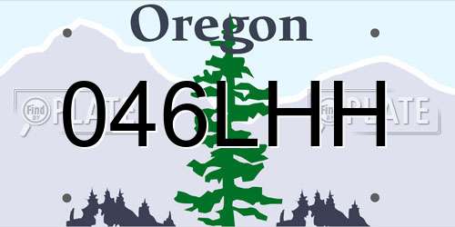 046LHH Oregon License Plate