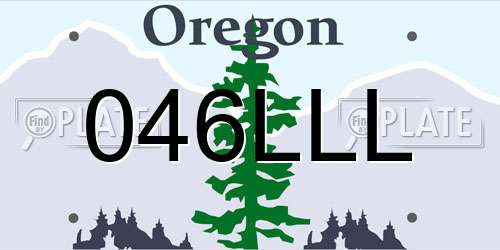 046LLL Oregon License Plate