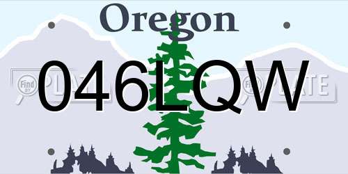 046LQW Oregon License Plate
