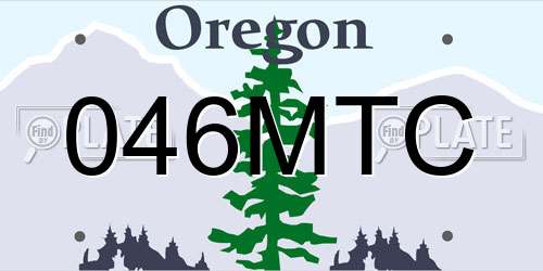 046MTC Oregon License Plate