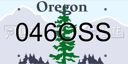 046OSS Oregon License Plate