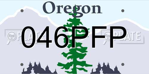 046PFP Oregon License Plate