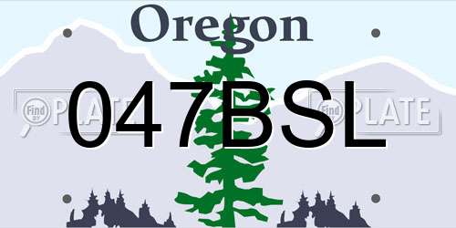 047BSL Oregon License Plate