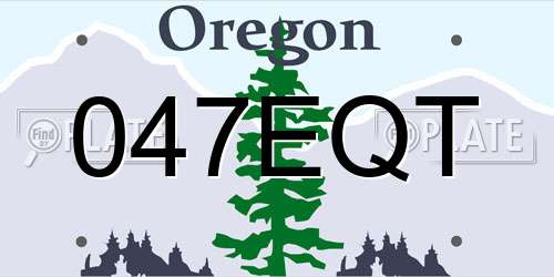047EQT Oregon License Plate