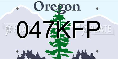 047KFP Oregon License Plate