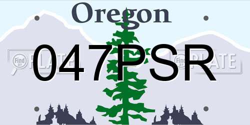 047PSR Oregon License Plate