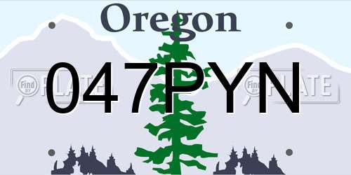 047PYN Oregon License Plate