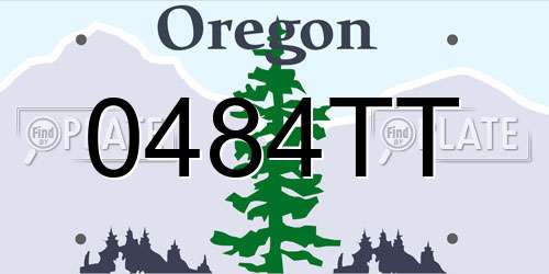 0484TT Oregon License Plate