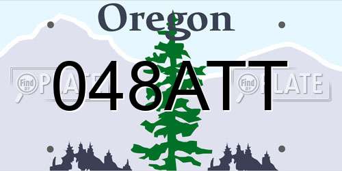 048ATT Oregon License Plate