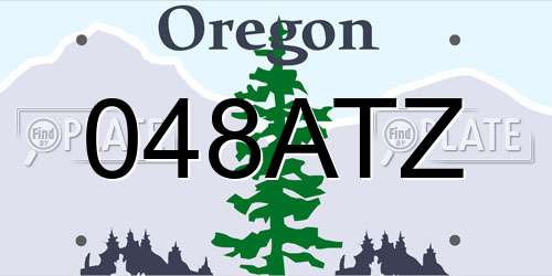 048ATZ Oregon License Plate