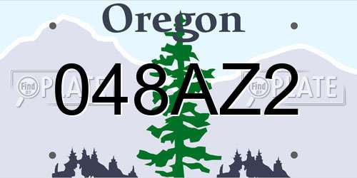 048AZ2 Oregon License Plate
