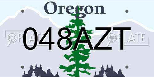 048AZT Oregon License Plate