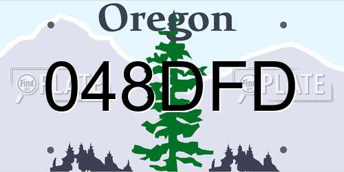 048DFD Oregon License Plate
