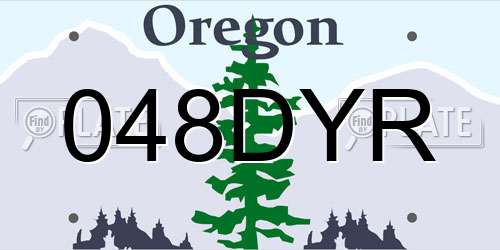 048DYR Oregon License Plate