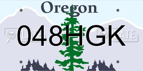 048HGK Oregon License Plate