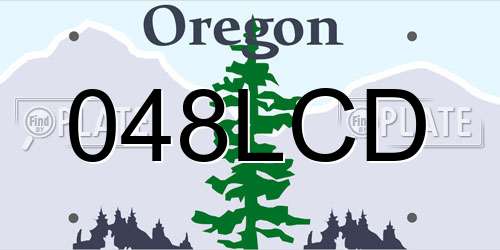 048LCD Oregon License Plate