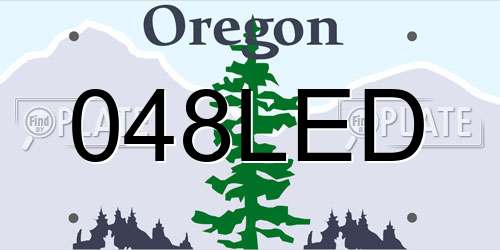 048LED Oregon License Plate