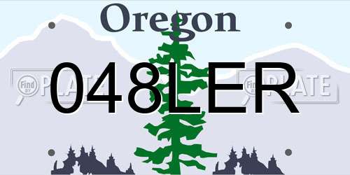 048LER Oregon License Plate