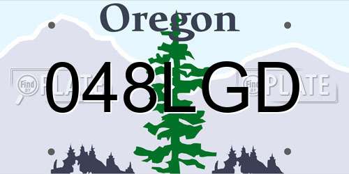 048LGD Oregon License Plate
