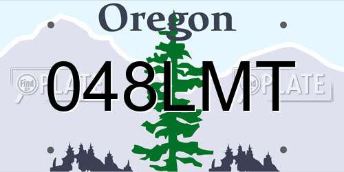 048LMT Oregon License Plate