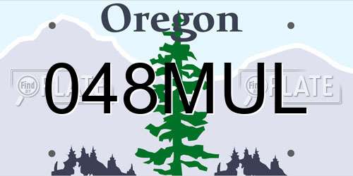048MUL Oregon License Plate