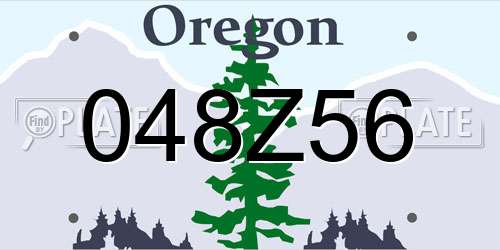 048Z56 Oregon License Plate