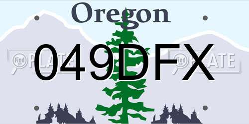 049DFX Oregon License Plate