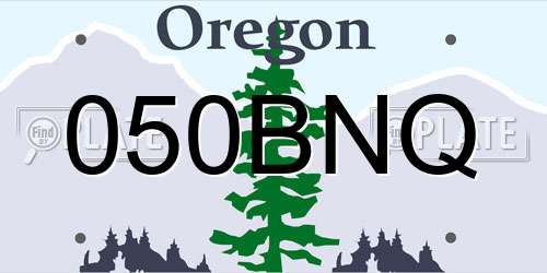 050BNQ Oregon License Plate