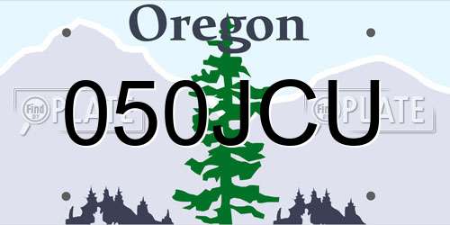 050JCU Oregon License Plate