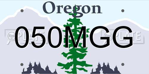050MGG Oregon License Plate