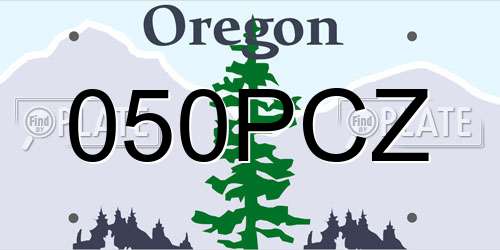 050PCZ Oregon License Plate