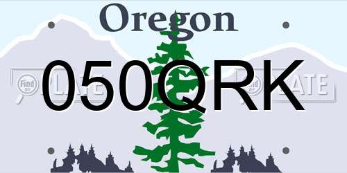 050QRK Oregon License Plate