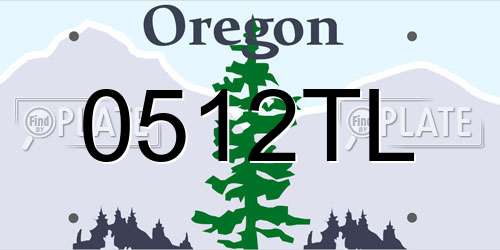 0512TL Oregon License Plate
