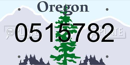 0515782 Oregon License Plate