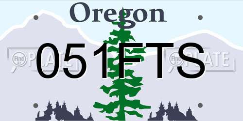 051FTS Oregon License Plate