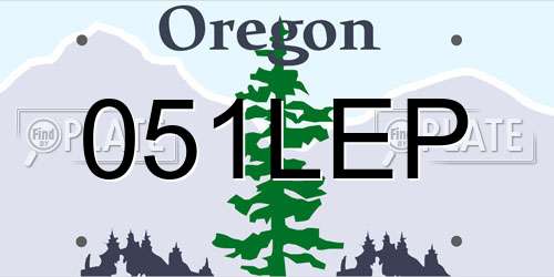 051LEP Oregon License Plate