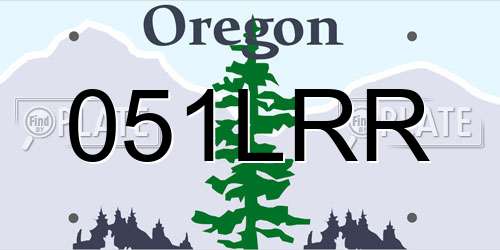 051LRR Oregon License Plate