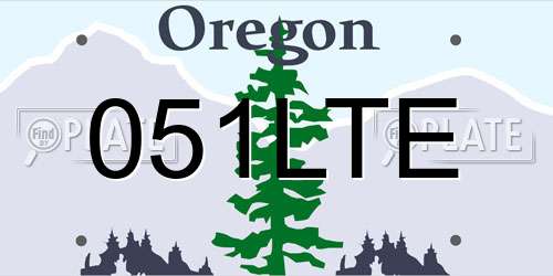 051LTE Oregon License Plate