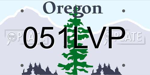 051LVP Oregon License Plate