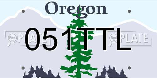 051TTL Oregon License Plate