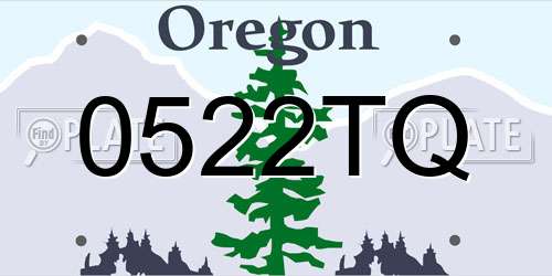 0522TQ Oregon License Plate