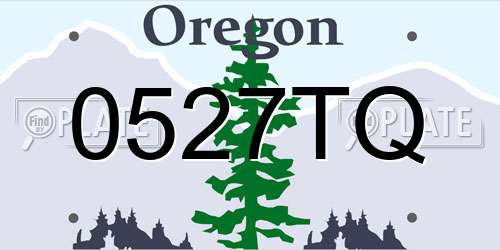 0527TQ Oregon License Plate