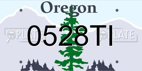 0528TI Oregon License Plate