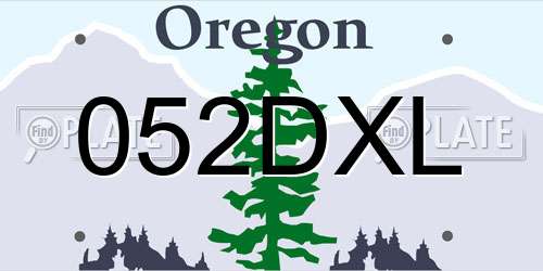 052DXL Oregon License Plate