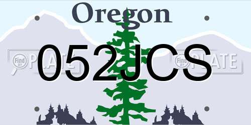 052JCS Oregon License Plate