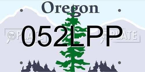 052LPP Oregon License Plate